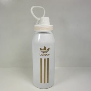 Adidas Originals White and Gold Water Bottle